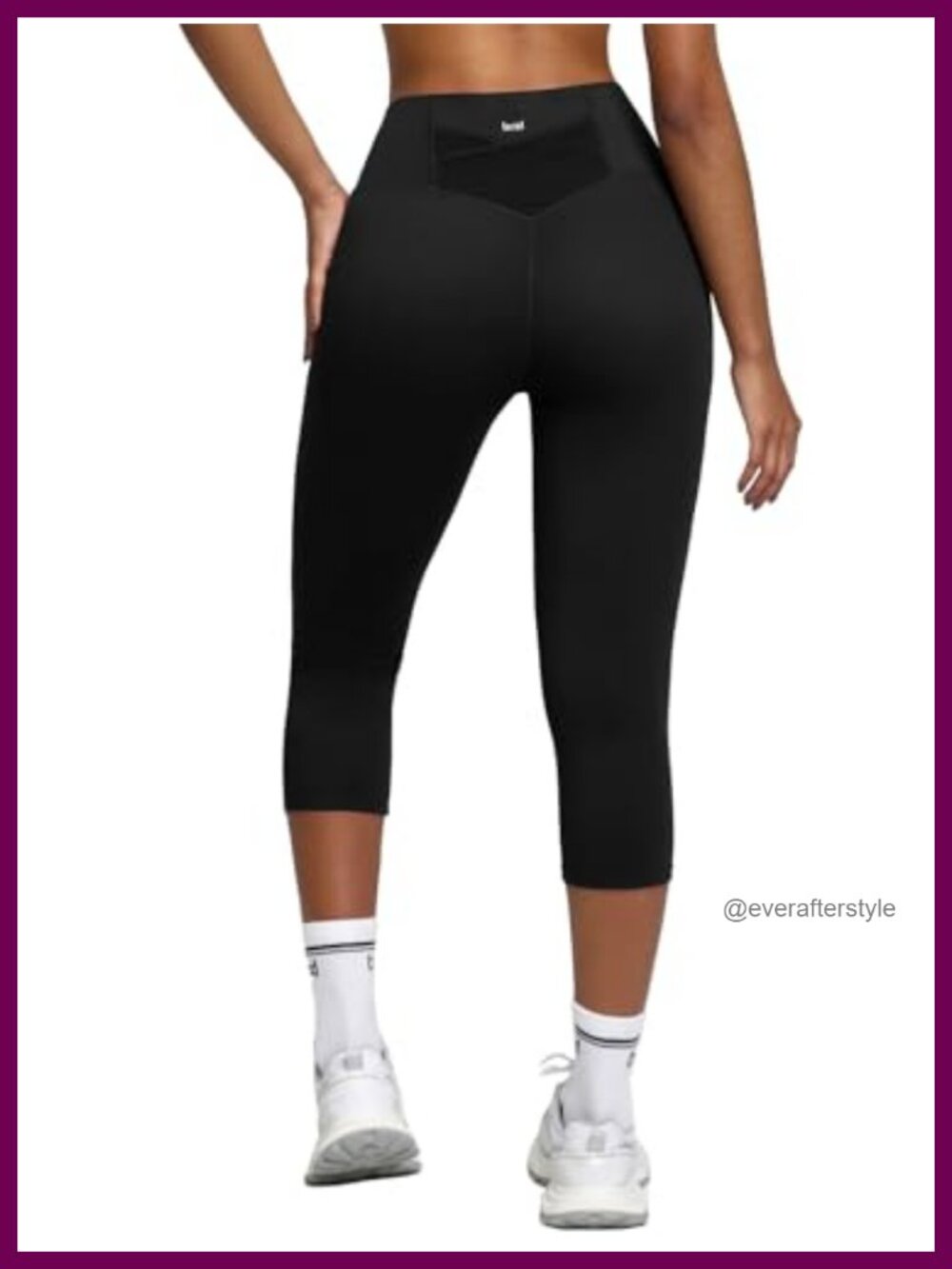 Capri Leggings Women Tummy Control No Front Seam with Pockets 19" Inseam
